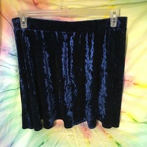 Navy Velvet Forever 21 skirt